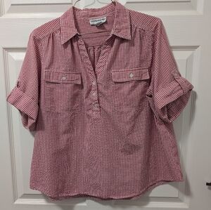 Cathy Daniels Red Checkered Shirtîy
